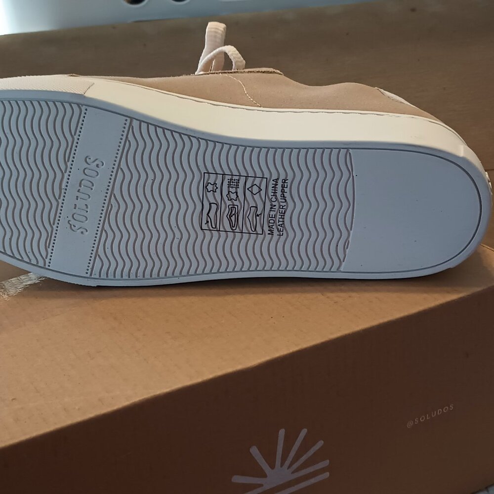 NEW Soludos Ibiza Women's Platform Sneaker Sand Tan 6 - Picture 13 of 14